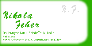 nikola feher business card